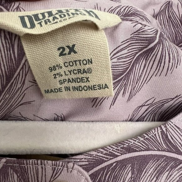 Duluth Trading Co Feathers Tunic Top Plus Size 2X Purple wrinkle fighter NWT - Picture 7 of 13